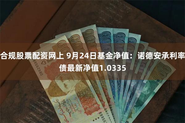 合规股票配资网上 9月24日基金净值：诺德安承利率债最新净值1.0335