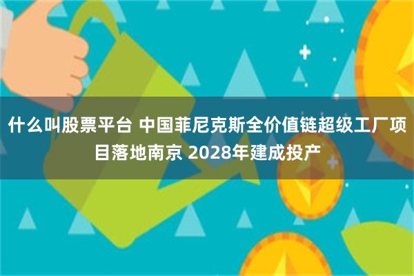 什么叫股票平台 中国菲尼克斯全价值链超级工厂项目落地南京 2028年建成投产